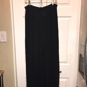 Tadashi Black 100% Rayon Chiffon Layered Pants